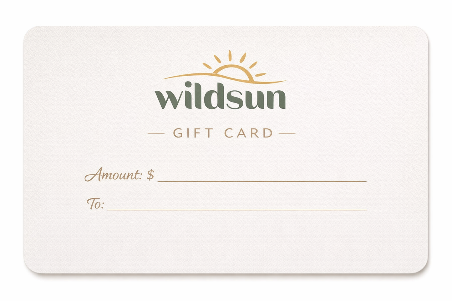 Wild Sun Digital Gift Card